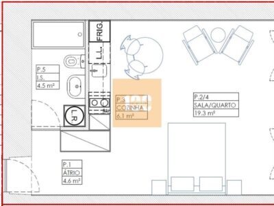 T0 com Licença AL - Rua de Cedofeita