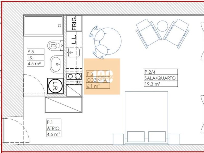 T0 com Licença AL - Rua de Cedofeita
