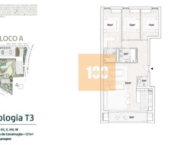 T3 novo com varanda - Le Parc
