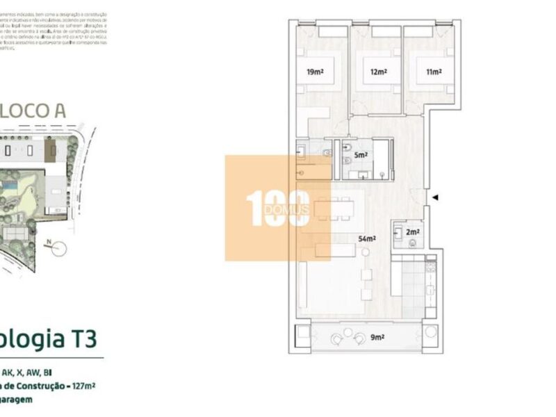 T3 novo com varanda - Le Parc