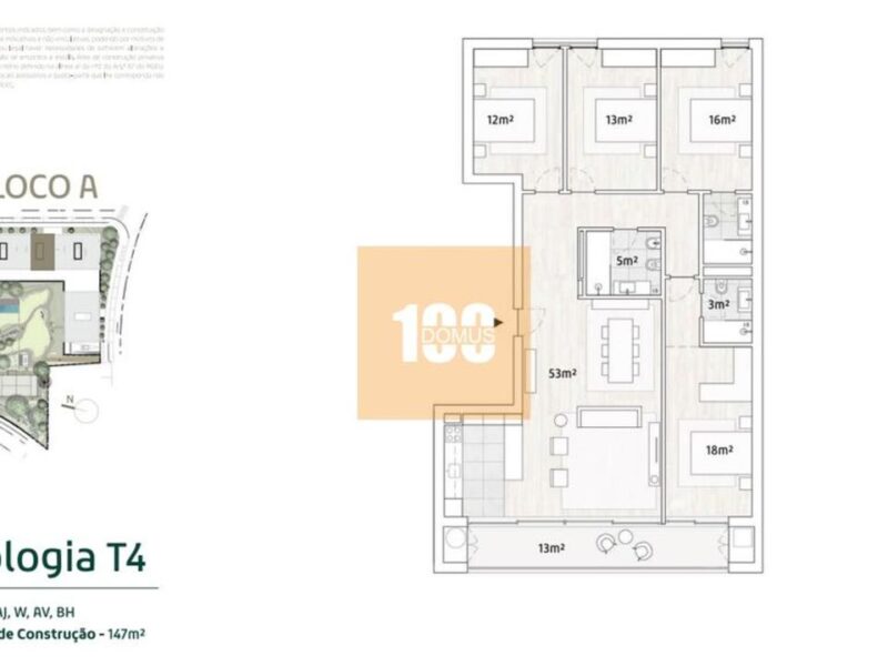 T4 novo com varanda - Le Parc