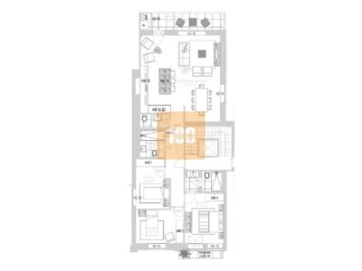 T3 com terraço ao metro Trindade