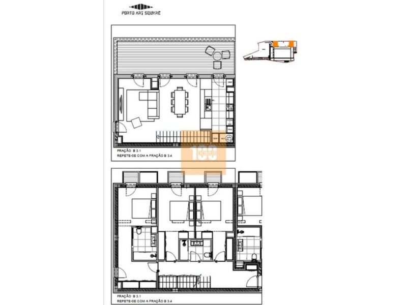 T3 dup terraço - Porto Art Square