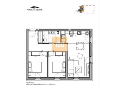 T2 com varanda - Porto Art Square