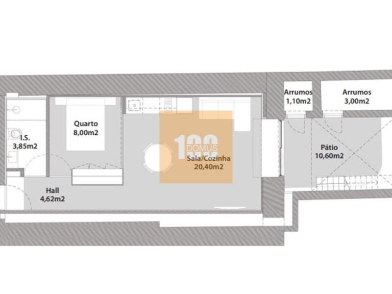 T0 pátio - Mártires da Liberdade